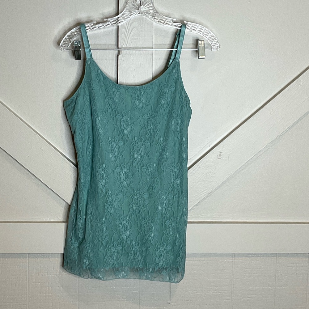 Y2k 90s Lace Cami Tank Top Spaghetti Adjustable Satin Straps Sheer Mesh Lining